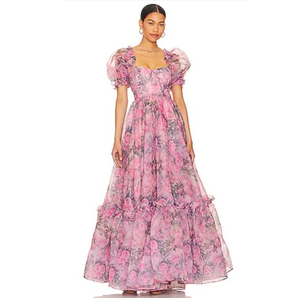 JESSAKAE  l REVOLVE Selkie Ritz Gown  Queen Bee Whimsical Maxi Puffy Sleeve XS